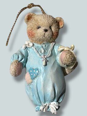 Cherished Teddies Baby Boys First Christmas Ornament 1993 Original Box Collectib